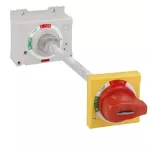P5X18472 Pokrętło na drzwi, żółto/czerwone, blokowane kłódką, IP65, do P5M…400/630, długość trzpienia 469mm