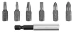 Końcówki wkrętakowe z uchwytem, zestaw 7 szt.
