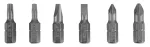 Końcówki wkrętakowe z uchwytem, zestaw 7 szt.