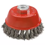 Szczotka druciana doczołowa 65 mm, drut skręcony, INOX, M14