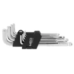 Klucze sześciokątne z końcówką kulistą, zestaw 9 szt.