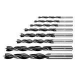 Zestaw wierteł do drewna: 3, 4, 5, 6, 7, 8, 9, 10 mm, 8 szt.