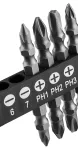 Zestaw bitów dwustronnych SL4/5/6/7, PH1/2/3, PZ1/2/3 x 65 mm, 10 szt.
