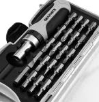 Zestaw bitów z uchwytem magnetycznym z grzechotką 115 mm, 21 szt.