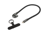 KABEL USB-C M/M SMYCZ / BRELOK 0.3M 240W CZARNY LANBERG