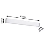 Oprawa ścienna nad lustro NEMBUS LED 11W 950lm 600mm IP44 230V czarny / metal