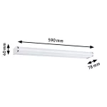 Oprawa ścienna nad lustro ARNEB LED 12W 3000K 1000lm 600mm IP44 230V chrom / aluminium