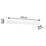 Oprawa ścienna nad lustro ARNEB LED 12W 3000K 1000lm 600mm IP44 230V biały / aluminium
