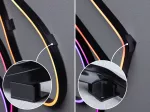 Zestaw taśma BLACK NEON RGBW+ 3W 84 led/metr 150cm +pilot 5VDC czarny / tworzywo sztuczne