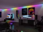 Zestaw taśma BLACK NEON RGBW+ 3W 84 led/metr 150cm +pilot 5VDC czarny / tworzywo sztuczne
