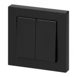 Łącznik p/t świecznikowy Malta, 10A, 250V, WP-2M, czarny mat
