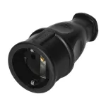 Gniazdo warsztatowe 2P+Z Schuko, czarny, 12 szt.