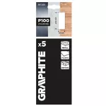 Papiery ścierne 93 x 230 mm, P100, 5 szt., bez otworów