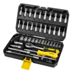 Klucze nasadowe 1/4", zestaw 46 szt.