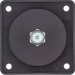 Integro Flow Gniazdo antenowe TV z obudową, brąz