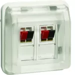 W.1 Moduł gniazdo głośnikowe stereofoniczne, biały