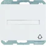 K.1 Gniazdo SCHUKO z samozamykającą się pokrywą i p.opis., biały