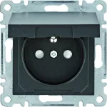 lumina Gniazdo z uziemieniem i pokrywą przesłoną styków, czarny