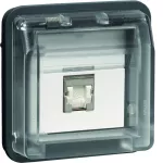 W.1 Moduł gniazdo komputerowe UAE 8-biegunowe z pokrywą, kat. 6/klasa E, szary