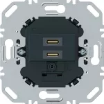 one.platform Mechanizm gniazda ładowania USB C+C /20W PD, antracyt mat