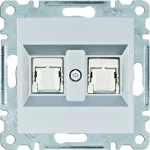 lumina Gniazdo komputerowe podwójne RJ45 kat.6 FTP, srebrny