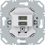 one.platform Mechanizm gniazda ładowania USB C+C 20W PD, biały mat