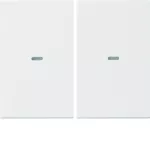 KNX e/s K.x Klawisze z soczewką do modułu przycisku 2-kr, biały, połysk