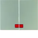 K.5 Klawisze z czerw. socz. do łącznika 2-klawiszowego, stal szl nierdz.