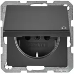 Q.x Gniazdo SCHUKO kompletne z porkywą, ant aks, lak