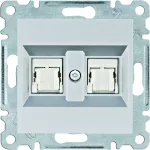 lumina Gniazdo komputerowe podwójne RJ45 kat.6 UTP, srebrny