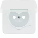 IP44 Płytka czołowa do gn. z uz. z pokrywą biały