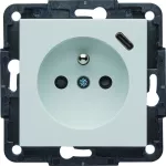 lumina Gniazdo zasilające z uziemieniem z ładowarką USB C 2,4 A / 12W, biały