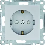 lumina Gniazdo SCHUKO z przesłoną styków, srebrny