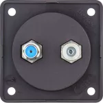 Integro Flow Gniazdo antenowe Radio/SAT z obudową nieekranowaną, brąz