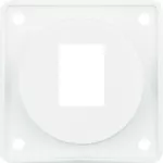 Integro Flow Płytka nośna 1-krotna do gniazd modularnych AMP, biały