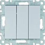 lumina Łącznik 3-klawiszowy, 3-biegunowy, srebrny