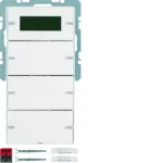 Q.1/Q.3 Przycisk 3-kr z reg. temp. i wyśw. biały, aks