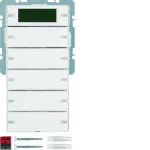 Q.1/Q.3 Przycisk 5-kr z reg. temp. i wyśw. biały, aks