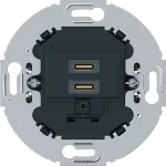 Mechanizm gniazda ładowania do serii obrotowych USB C+C 20W PD, antracyt mat