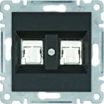 lumina Gniazdo komputerowe podwójne RJ45 kat.5e FTP, czarny