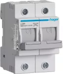 Modułowy rozłącznik bezpiecznikowy poziomy D02 2P 63A 400VAC 110/220VDC