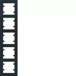 lumina intense Ramka 5-krotna pionowa, czarny