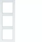 Q.3 Ramka 3-krotna pionowa z polem opisowym, biały, aksamit