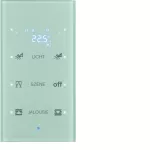 KNX TS Sensor dotykowy 3-kr z reg. temp., konfigurowalny, szkło, alu
