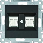 lumina Gniazdo komputerowe podwójne RJ45 kat.6 UTP, czarny