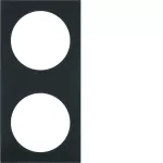 Integro Ramka 2-krotna, granit czarny, jedwabny mat, lak