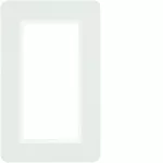 Q.7 Ramka 1-krotna z dużym wycięciem, biały aksamit, lakierowany