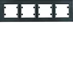 lumina passion Ramka 4-krotna pozioma, aluminium czarne