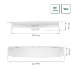 ALGINE ECO 2w1 NATYNK-PODTYNK DOWNLIGHT 18W NW 230V 110st IP20 IK06 223x35mm BIAŁY okrągła
