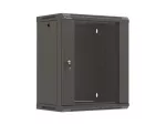 SZAFA INSTALACYJNA RACK WISZĄCA 19" 12U 540X350 CZARNA DRZWI PRZESZKLONE LANBERG (FLAT PACK)